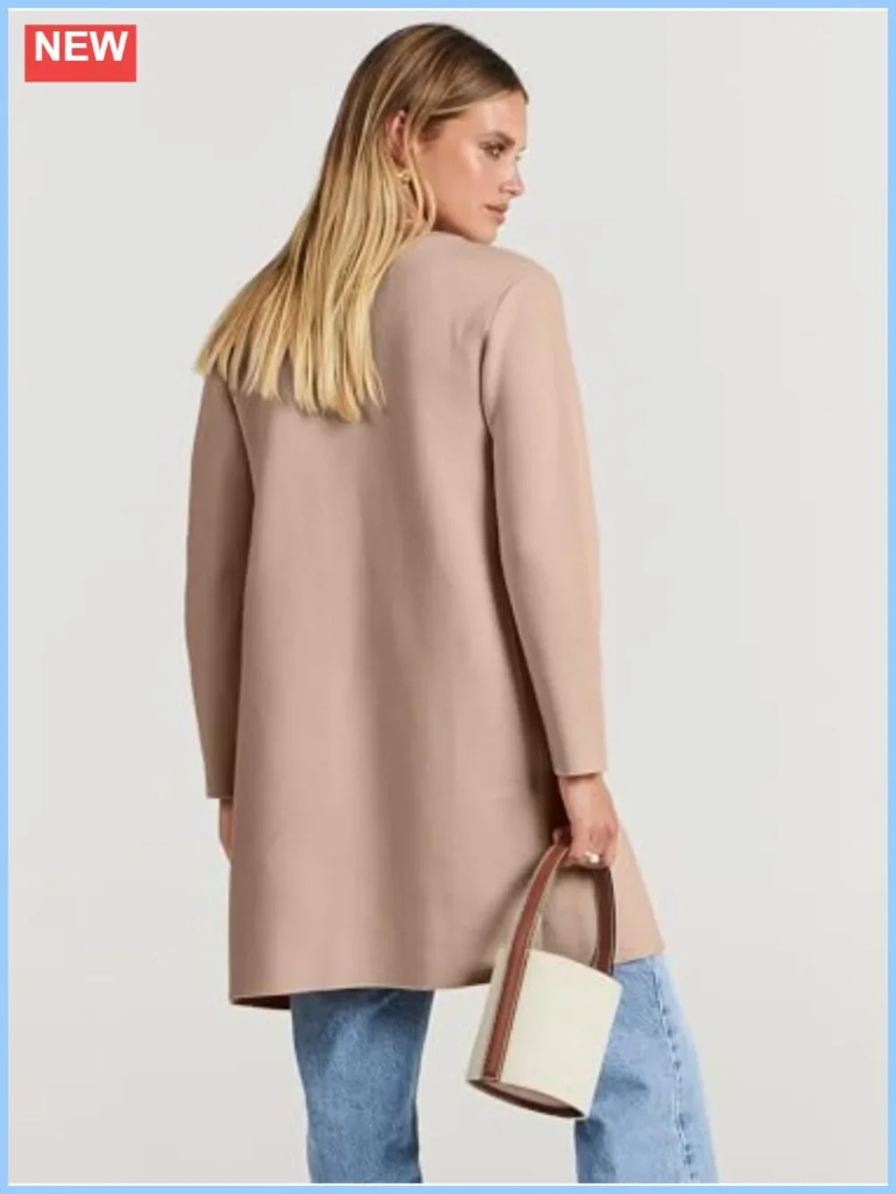 Open Front Knit Cardigan with Pockets, Long Sleeve, Lightweight, Loose Fit,